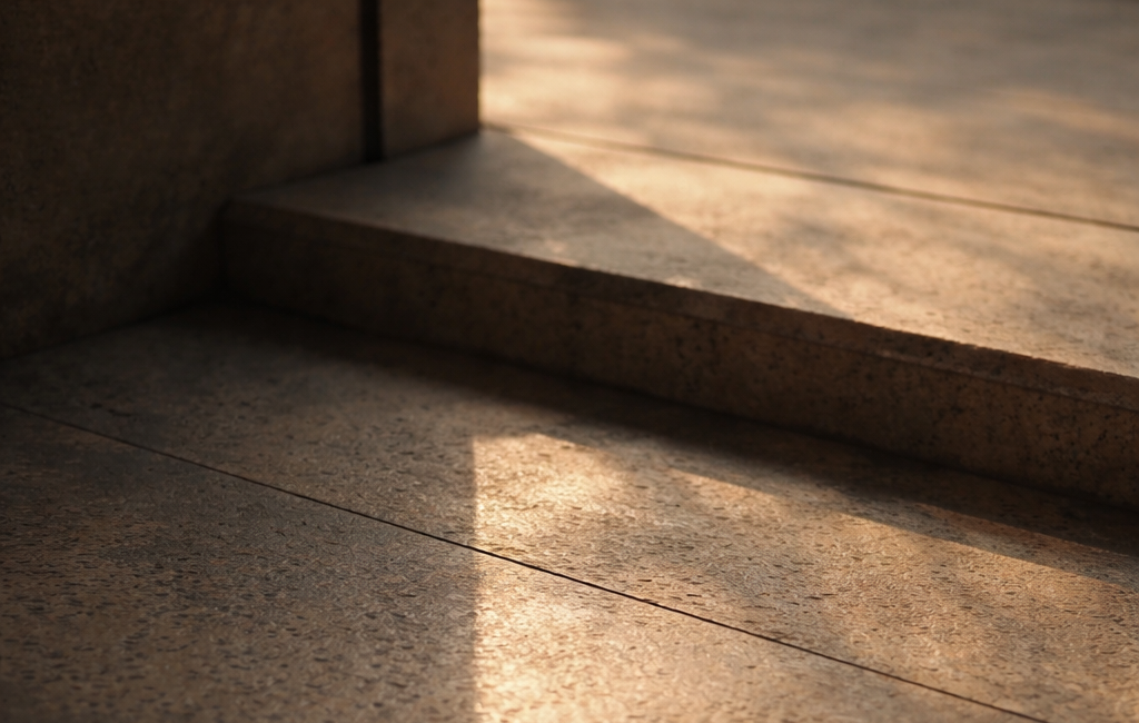 Architectural concrete detail with morning light and shadow by Bittoni Architects in Los Angeles